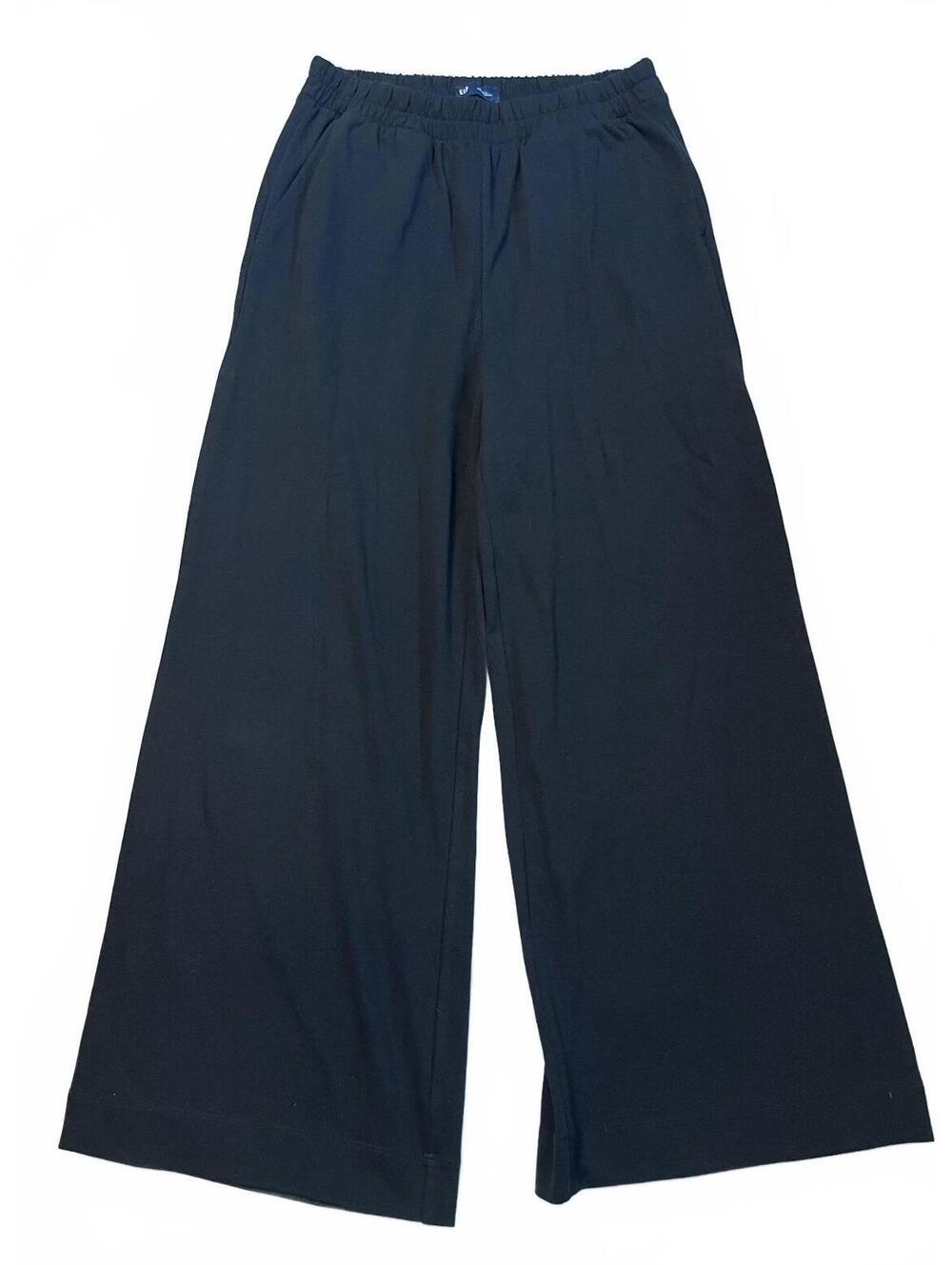 Gap Women's Small Cotton Black Wide Leg Sweatpants Casual Lounge Cozy Athleisure - Picture 3 of 9